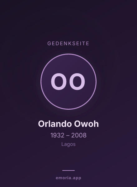 Gedenkportrait von Orlando Owoh