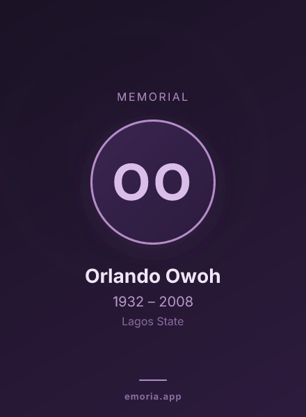 Memorial portrait of Orlando Owoh