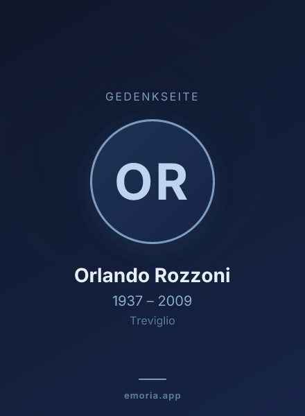 Gedenkportrait von Orlando Rozzoni