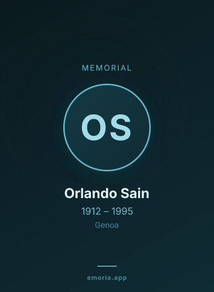 Memorial portrait of Orlando Sain