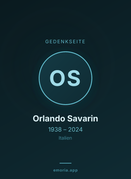 Gedenkportrait von Orlando Savarin