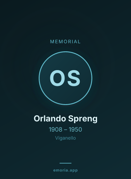 Memorial portrait of Orlando Spreng