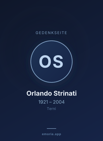 Gedenkportrait von Orlando Strinati
