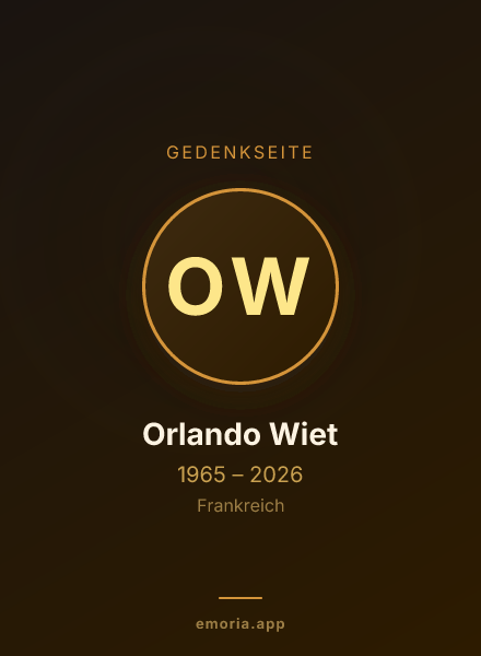 Gedenkportrait von Orlando Wiet