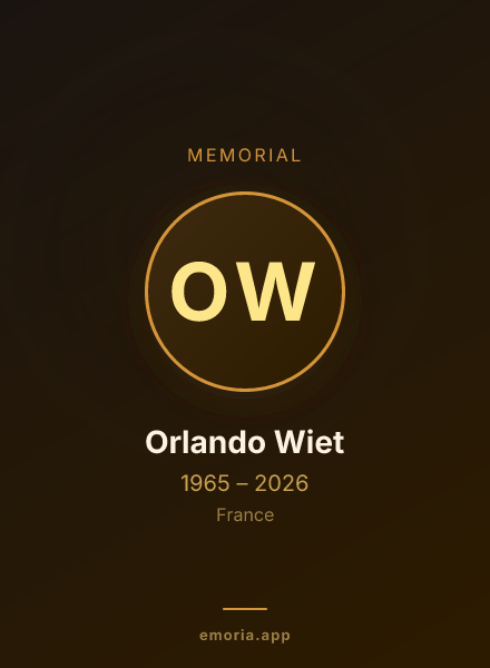Memorial portrait of Orlando Wiet