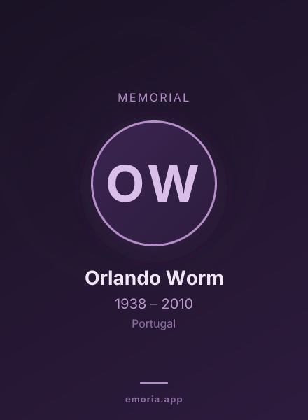 Memorial portrait of Orlando Worm