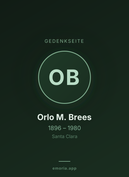 Gedenkportrait von Orlo M. Brees