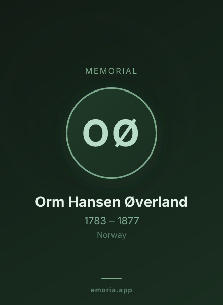 Memorial portrait of Orm Hansen Øverland