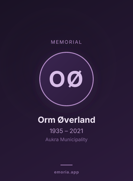 Memorial portrait of Orm Øverland