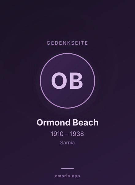 Gedenkportrait von Ormond Beach