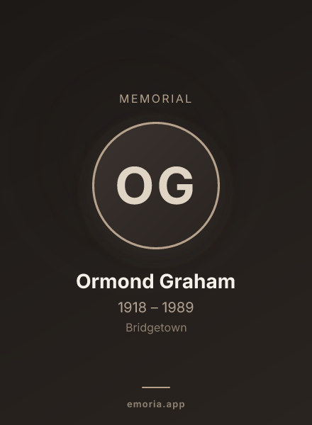 Memorial portrait of Ormond Graham