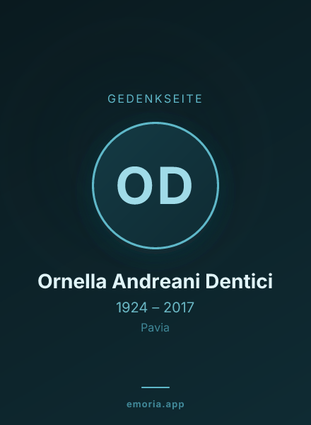 Gedenkportrait von Ornella Andreani Dentici