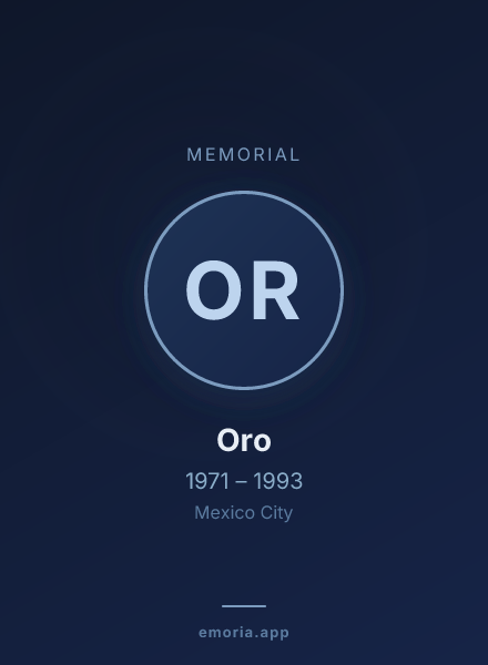 Memorial portrait of Oro