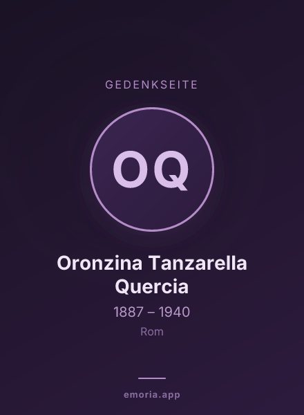 Gedenkportrait von Oronzina Tanzarella Quercia