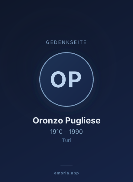 Gedenkportrait von Oronzo Pugliese