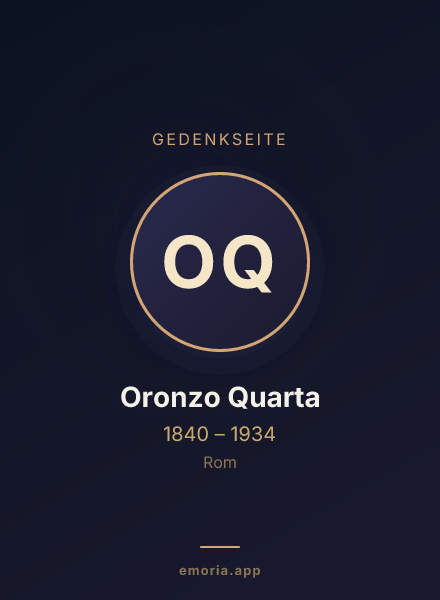 Gedenkportrait von Oronzo Quarta