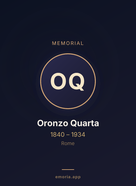Memorial portrait of Oronzo Quarta