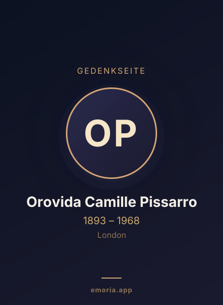 Gedenkportrait von Orovida Camille Pissarro