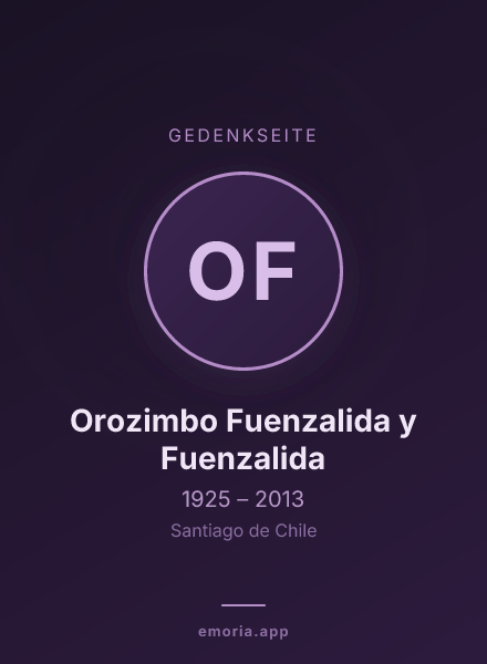 Gedenkportrait von Orozimbo Fuenzalida y Fuenzalida