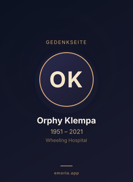 Gedenkportrait von Orphy Klempa