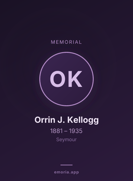 Memorial portrait of Orrin J. Kellogg