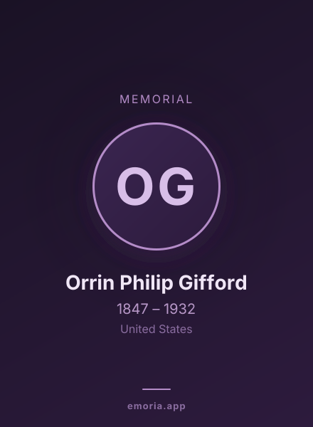 Memorial portrait of Orrin Philip Gifford