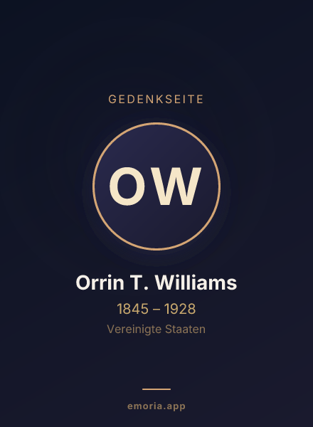 Gedenkportrait von Orrin T. Williams