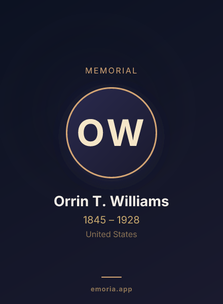 Memorial portrait of Orrin T. Williams