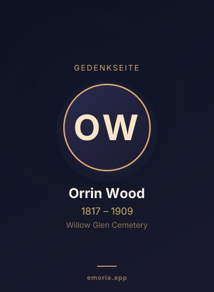 Gedenkportrait von Orrin Wood