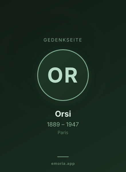 Gedenkportrait von Orsi