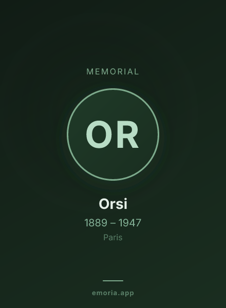 Memorial portrait of Orsi