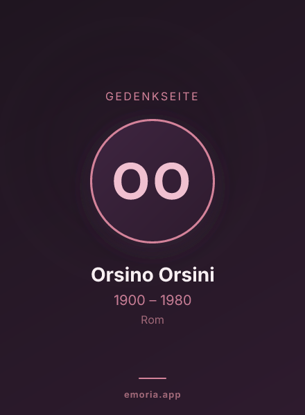 Gedenkportrait von Orsino Orsini