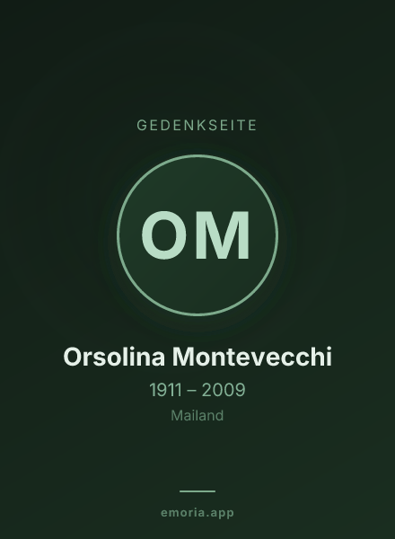 Gedenkportrait von Orsolina Montevecchi