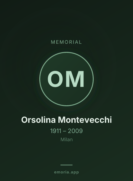 Memorial portrait of Orsolina Montevecchi