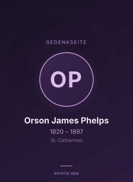 Gedenkportrait von Orson James Phelps