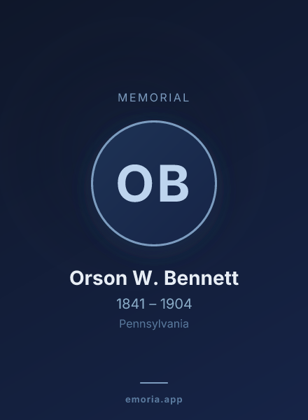 Memorial portrait of Orson W. Bennett