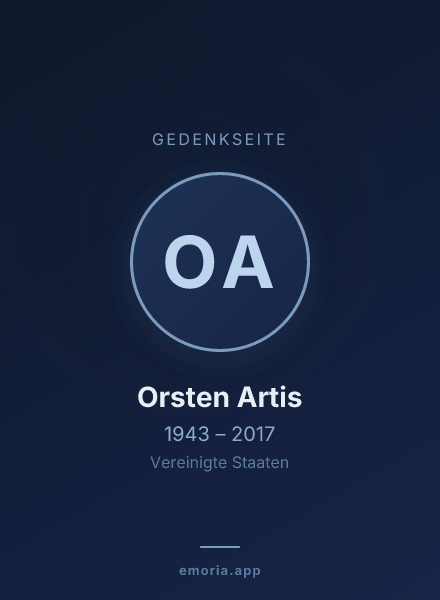 Gedenkportrait von Orsten Artis