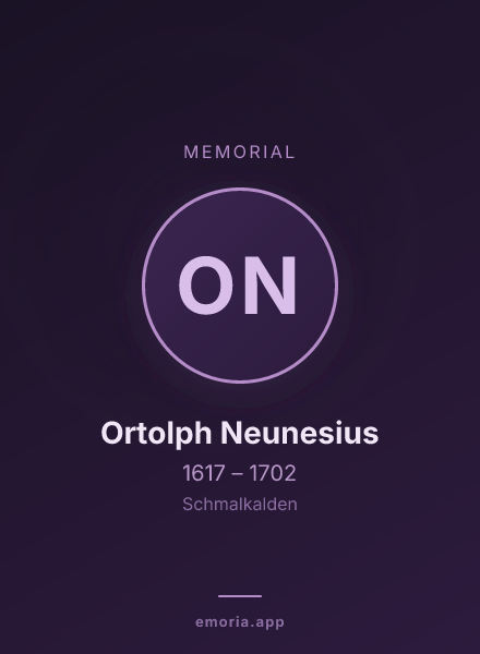 Memorial portrait of Ortolph Neunesius