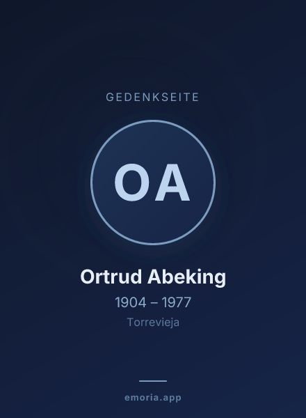 Gedenkportrait von Ortrud Abeking