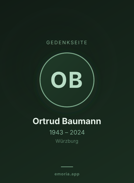 Gedenkportrait von Ortrud Baumann