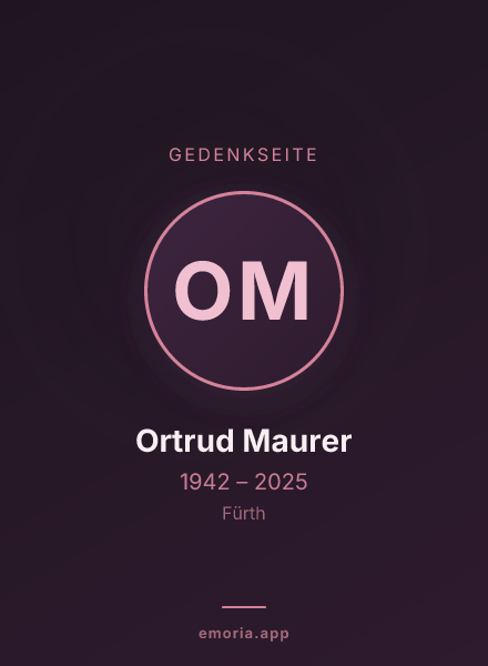 Gedenkportrait von Ortrud Maurer