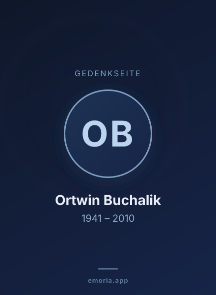 Gedenkportrait von Ortwin Buchalik