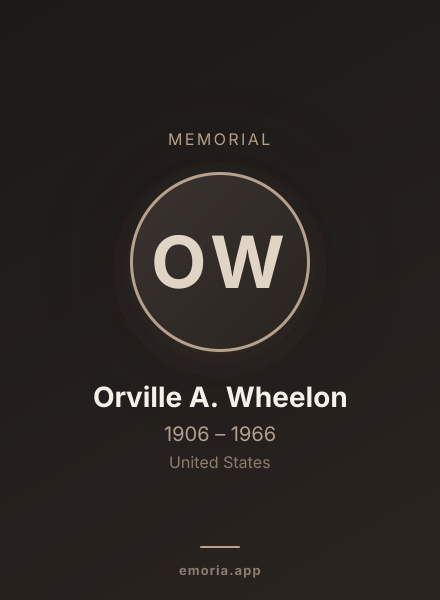 Memorial portrait of Orville A. Wheelon
