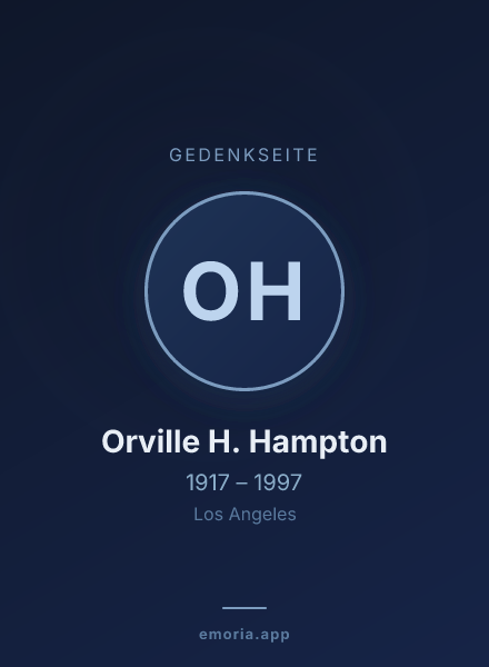 Gedenkportrait von Orville H. Hampton