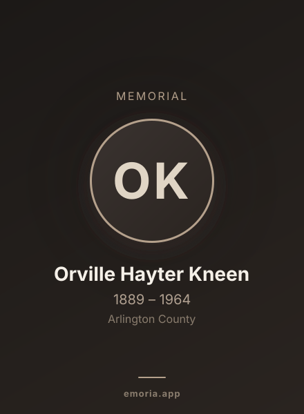 Memorial portrait of Orville Hayter Kneen