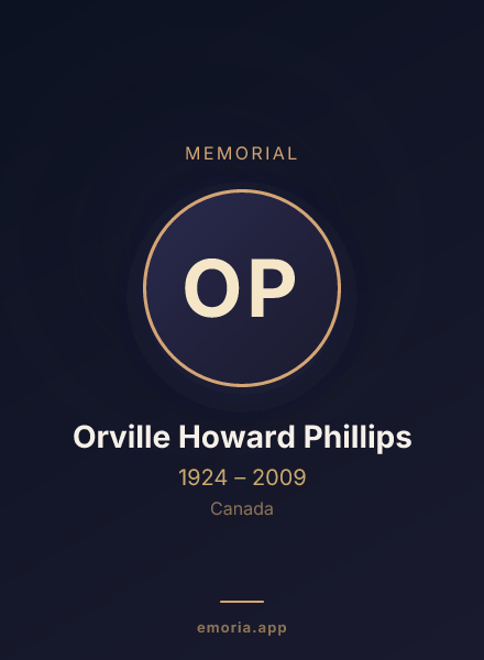 Memorial portrait of Orville Howard Phillips