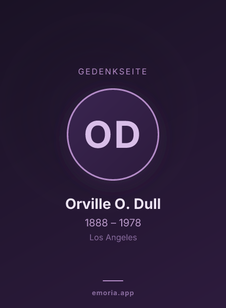 Gedenkportrait von Orville O. Dull