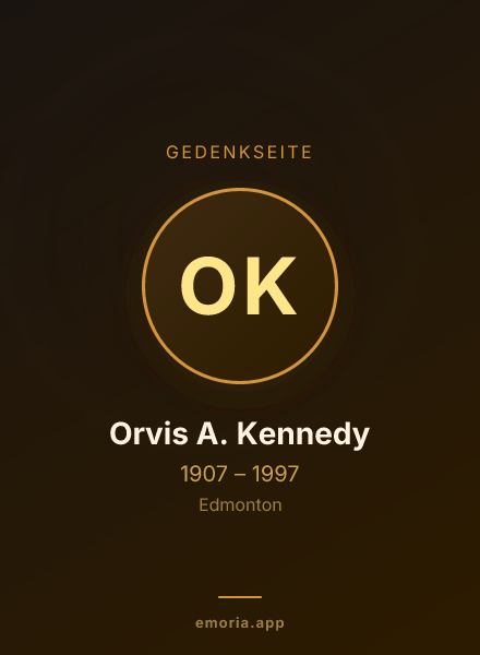 Gedenkportrait von Orvis A. Kennedy