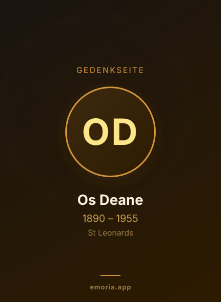 Gedenkportrait von Os Deane