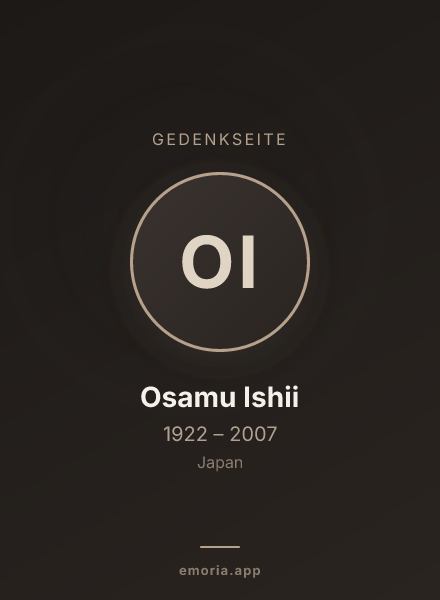 Gedenkportrait von Osamu Ishii